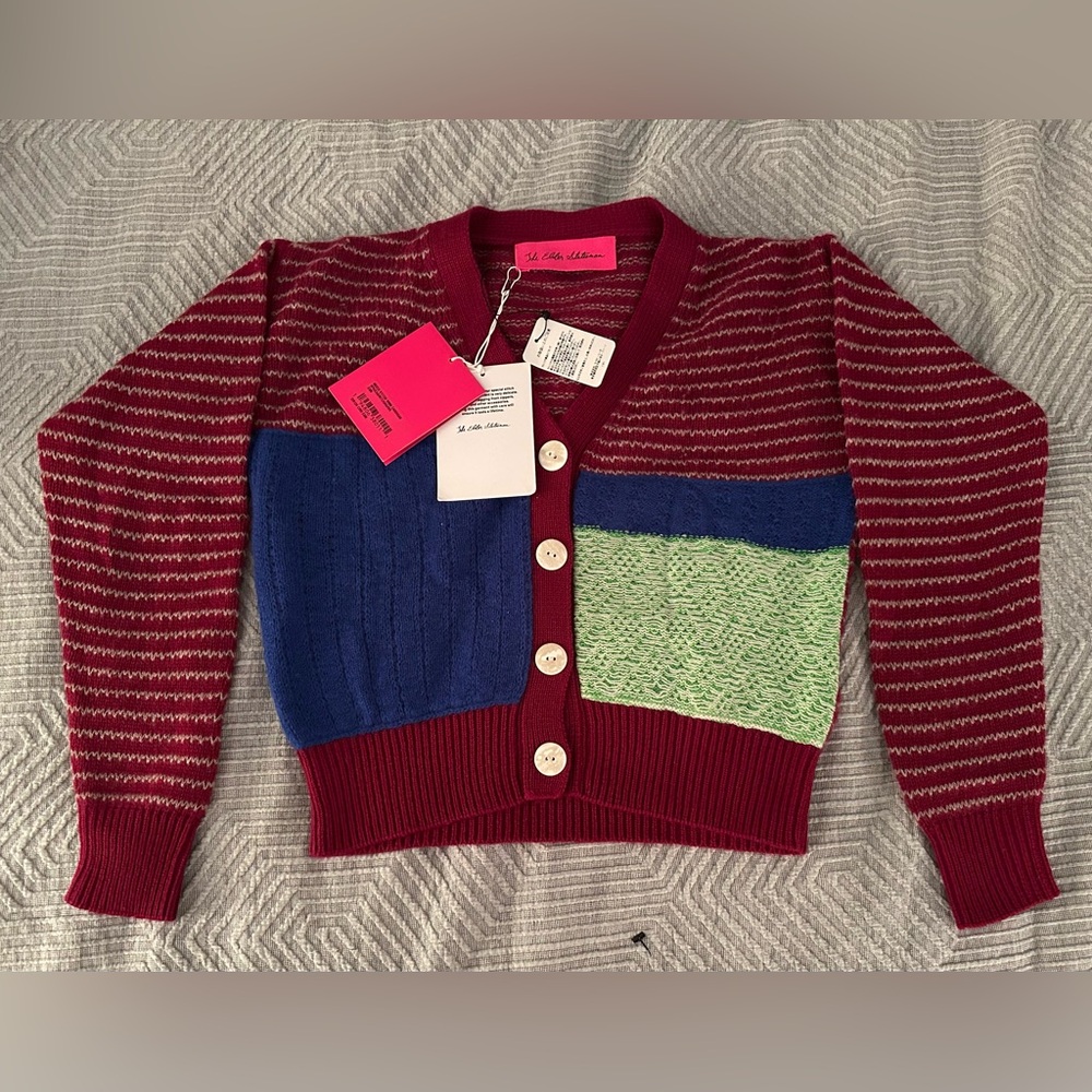 NWT The Elder Statesman cashmere blend XS cropped cardigan sweater